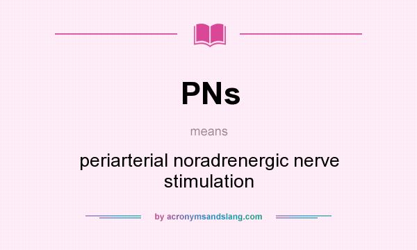 What does PNs mean? It stands for periarterial noradrenergic nerve stimulation