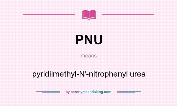 What does PNU mean? It stands for pyridilmethyl-N`-nitrophenyl urea