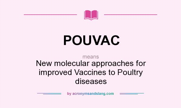 What does POUVAC mean? It stands for New molecular approaches for improved Vaccines to Poultry diseases