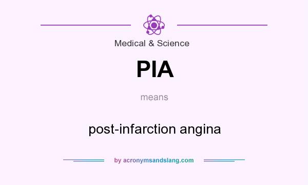 What does PIA mean? It stands for post-infarction angina