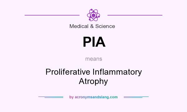 What does PIA mean? It stands for Proliferative Inflammatory Atrophy