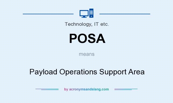 What does POSA mean? It stands for Payload Operations Support Area