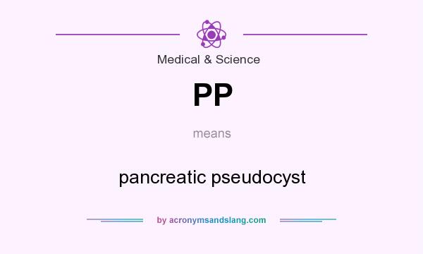 What does PP mean? It stands for pancreatic pseudocyst
