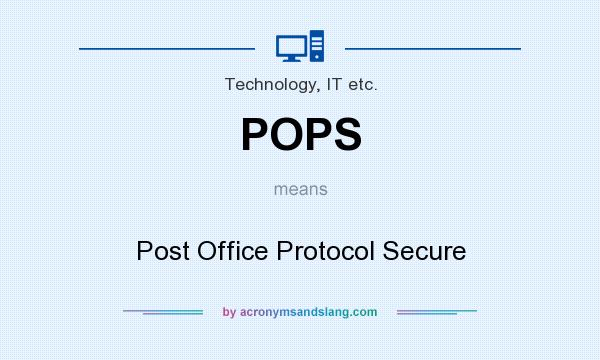 What does POPS mean? It stands for Post Office Protocol Secure