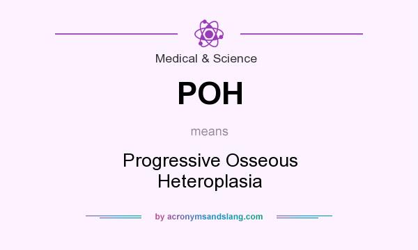 What does POH mean? It stands for Progressive Osseous Heteroplasia