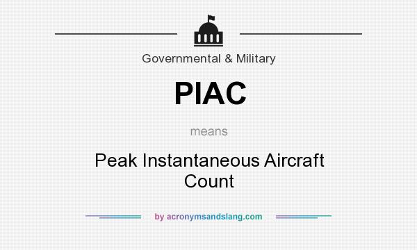 What does PIAC mean? It stands for Peak Instantaneous Aircraft Count