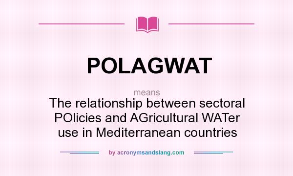 What does POLAGWAT mean? It stands for The relationship between sectoral POlicies and AGricultural WATer use in Mediterranean countries