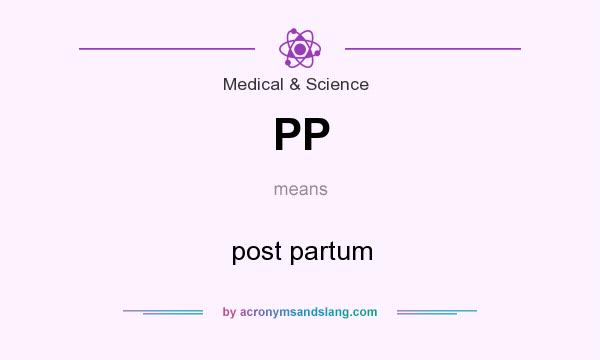 What does PP mean? It stands for post partum