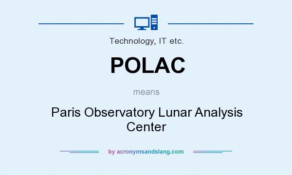 What does POLAC mean? It stands for Paris Observatory Lunar Analysis Center