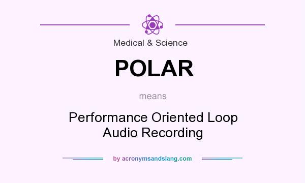 What does POLAR mean? It stands for Performance Oriented Loop Audio Recording