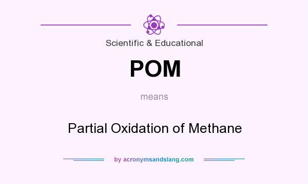 What does POM mean? It stands for Partial Oxidation of Methane