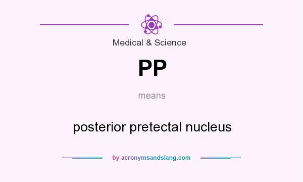 What does PP mean? It stands for posterior pretectal nucleus