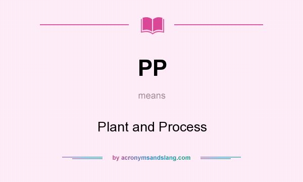 What does PP mean? It stands for Plant and Process