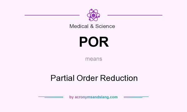 What does POR mean? It stands for Partial Order Reduction