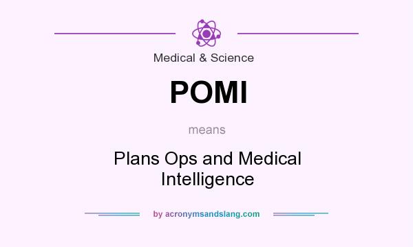 What does POMI mean? It stands for Plans Ops and Medical Intelligence