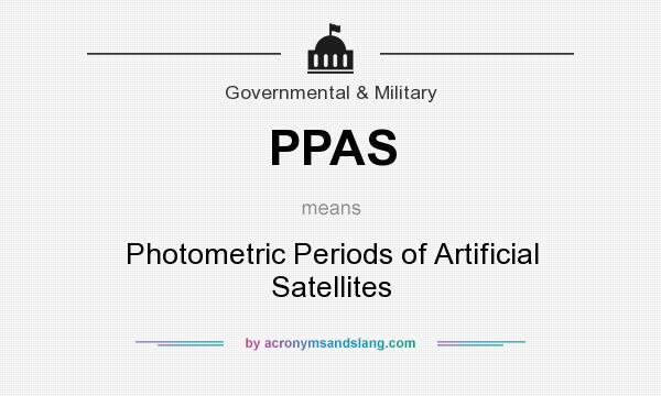 What does PPAS mean? It stands for Photometric Periods of Artificial Satellites