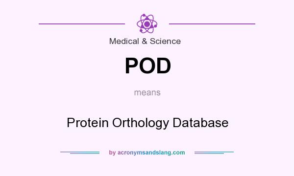 What does POD mean? It stands for Protein Orthology Database