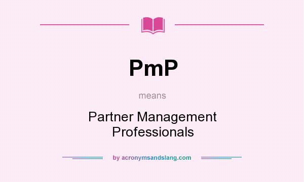 What does PmP mean? It stands for Partner Management Professionals