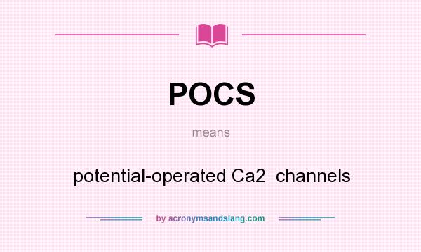 What does POCS mean? It stands for potential-operated Ca2  channels
