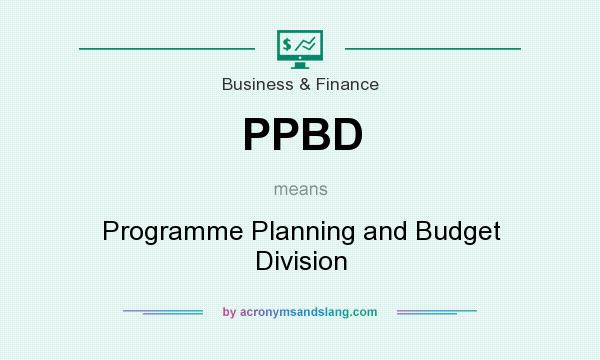 What does PPBD mean? It stands for Programme Planning and Budget Division