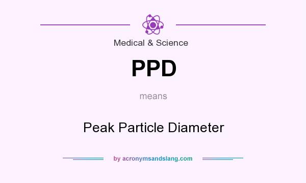 What does PPD mean? It stands for Peak Particle Diameter