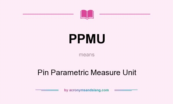 What does PPMU mean? It stands for Pin Parametric Measure Unit