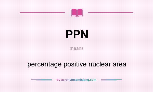 What does PPN mean? It stands for percentage positive nuclear area
