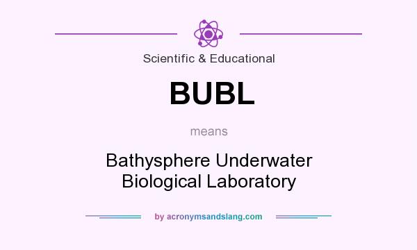 What does BUBL mean? It stands for Bathysphere Underwater Biological Laboratory