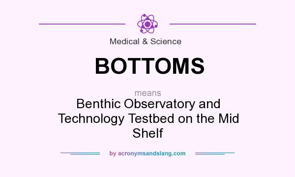 What does BOTTOMS mean? It stands for Benthic Observatory and Technology Testbed on the Mid Shelf