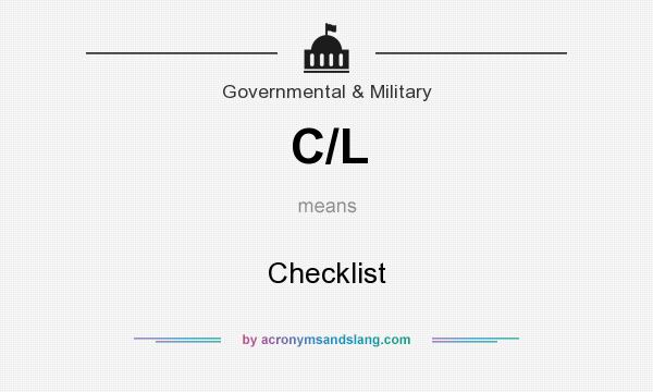 What does C/L mean? It stands for Checklist
