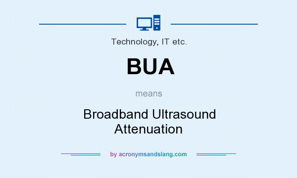 What does BUA mean? It stands for Broadband Ultrasound Attenuation
