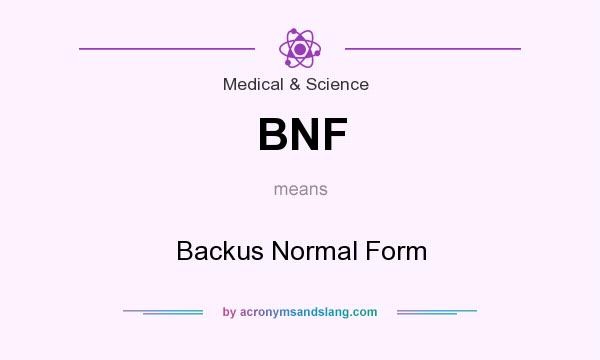 What does BNF mean? It stands for Backus Normal Form
