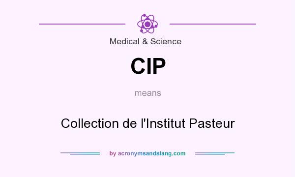 What does CIP mean? It stands for Collection de l`Institut Pasteur