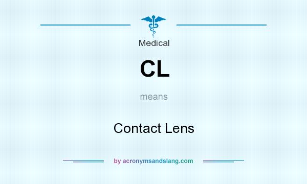 What does CL mean? It stands for Contact Lens