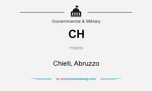 What does CH mean? It stands for Chieti, Abruzzo