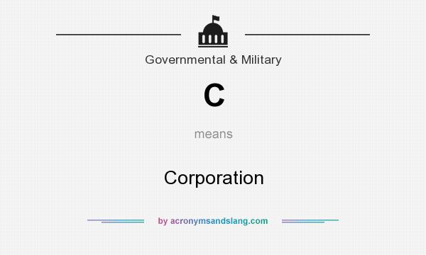 What does C mean? It stands for Corporation