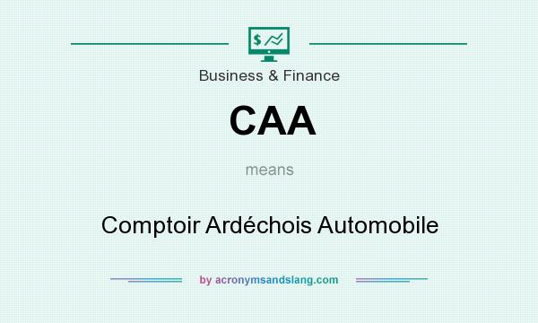What does CAA mean? It stands for Comptoir Ardéchois Automobile