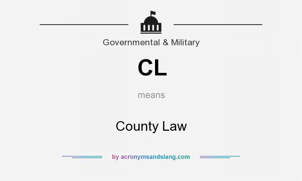 What does CL mean? It stands for County Law
