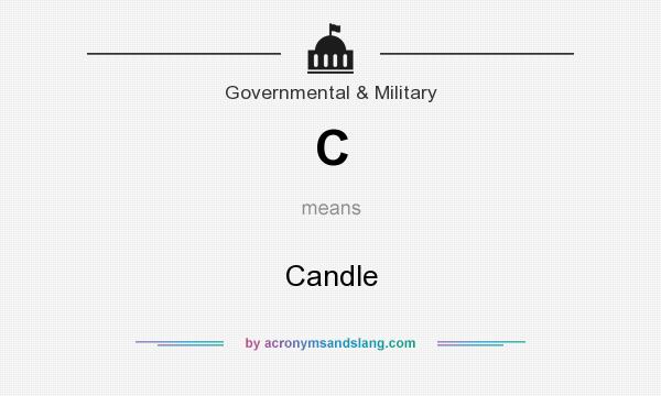 What does C mean? It stands for Candle