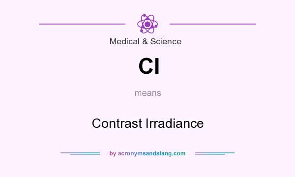 What does CI mean? It stands for Contrast Irradiance