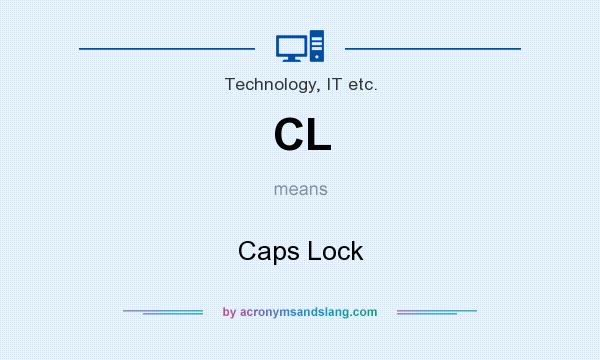 What does CL mean? It stands for Caps Lock