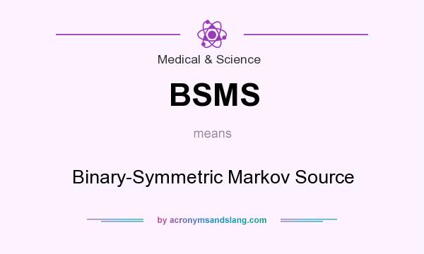 What does BSMS mean? It stands for Binary-Symmetric Markov Source