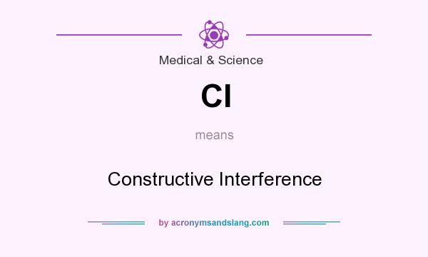 What does CI mean? It stands for Constructive Interference