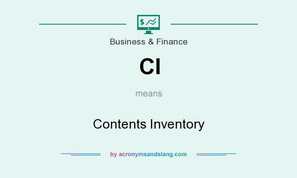 What does CI mean? It stands for Contents Inventory