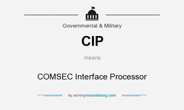 What does CIP mean? It stands for COMSEC Interface Processor