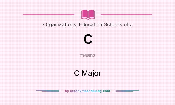 What does C mean? It stands for C Major