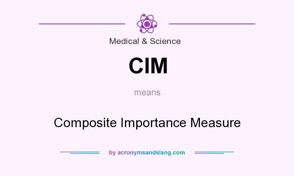 What does CIM mean? It stands for Composite Importance Measure
