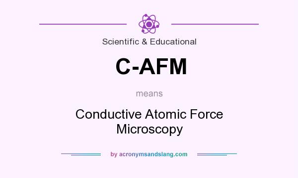 What does C-AFM mean? It stands for Conductive Atomic Force Microscopy