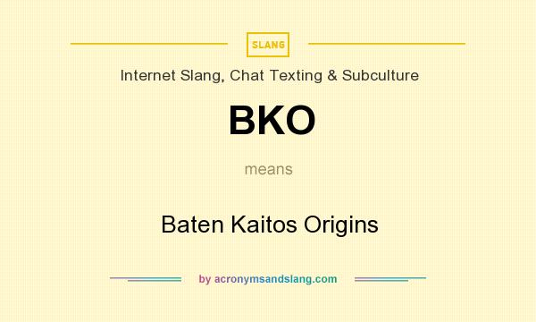 What does BKO mean? It stands for Baten Kaitos Origins