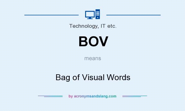 What does BOV mean? It stands for Bag of Visual Words